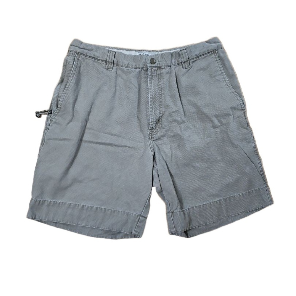 Columbia Mens Shorts Size 34 Greyish-Tan Casual Cuffed Hem Outdoor